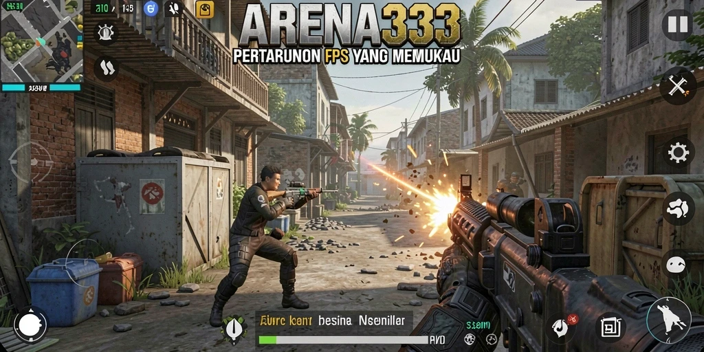 Screenshot menampilkan aksi seru dan grafis memukau ARENA333.