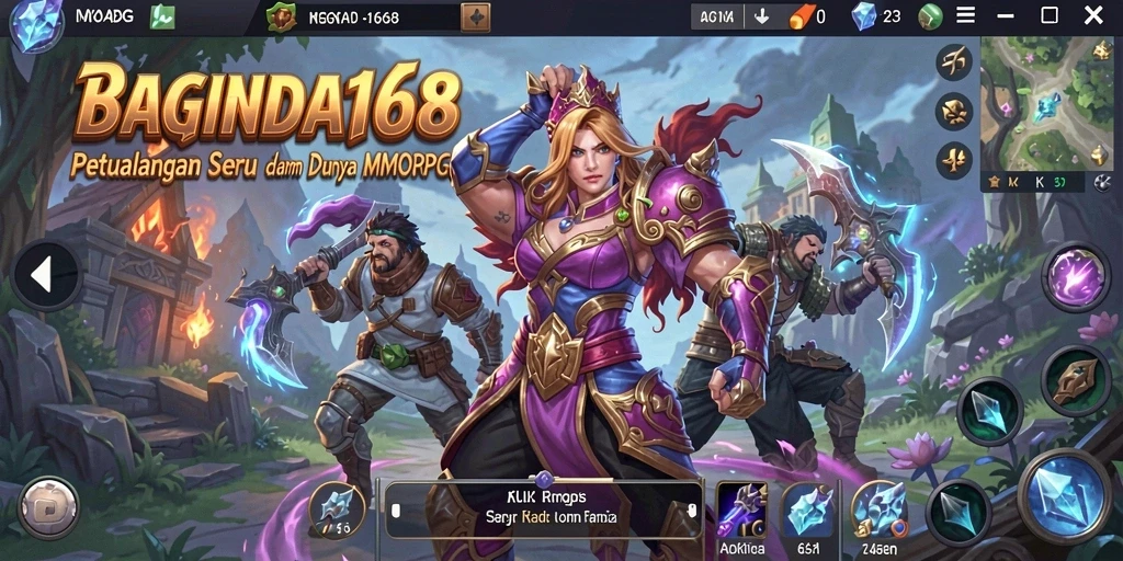Tangkapan layar gameplay BAGINDA168 yang menampilkan pertarungan epik.