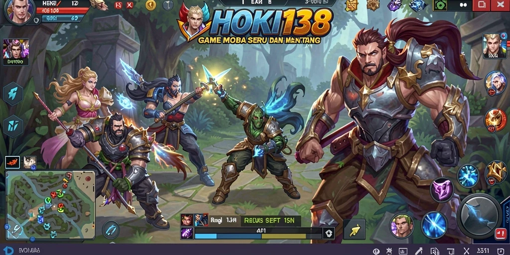 Screenshot gameplay HOKI138 yang menunjukkan pertarungan epik.