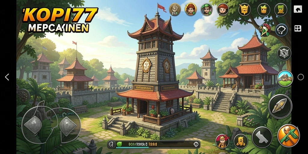 Screenshot KOPI77 menampilkan aksi menarik dalam gameplay Tower Defense.