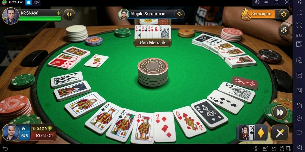 Tampilan seru gameplay Gaple di KRISNA96.
