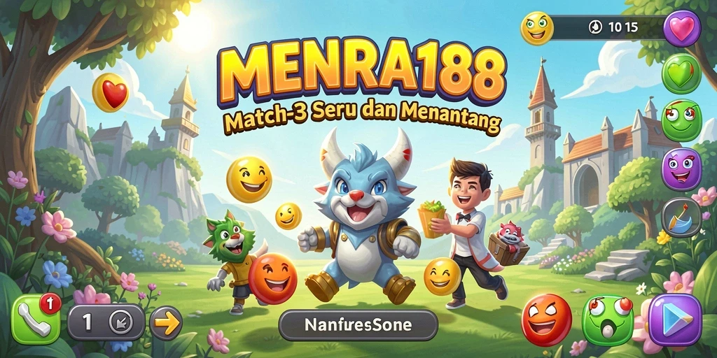 Tampilan gameplay MENARA188 dengan aksi mencocokkan yang seru.