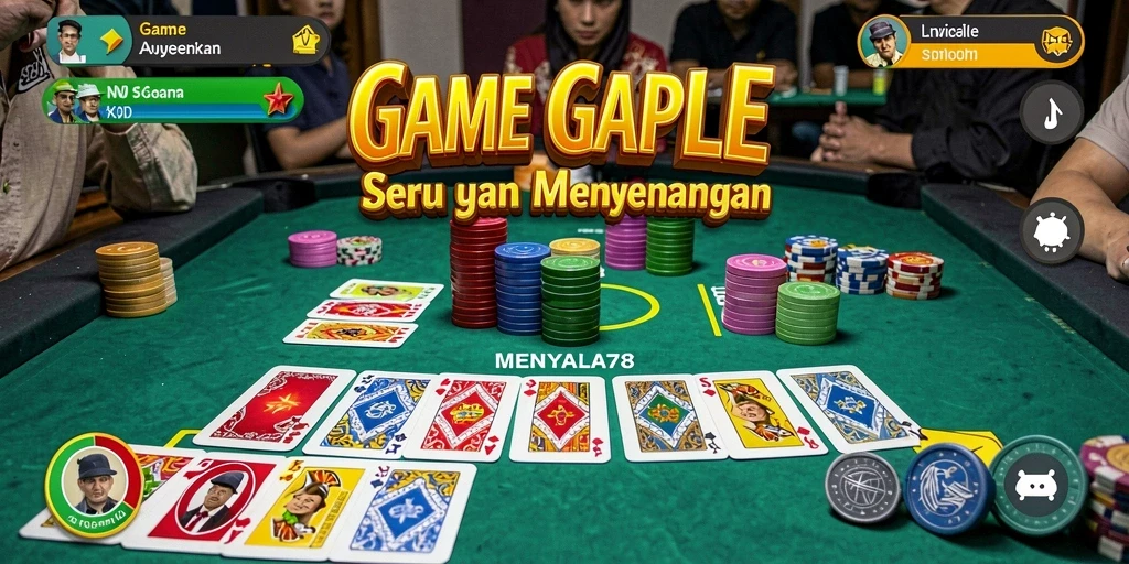 Gameplay Gaple yang seru di MENYALA78.