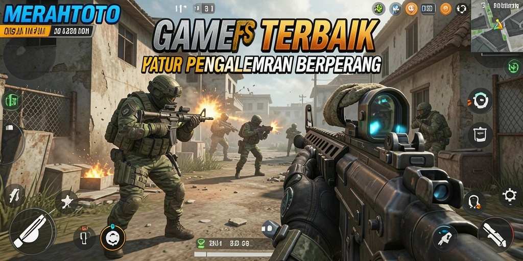 Tangkapan layar gameplay MERAHTOTO dengan aksi tembak-menembak yang menarik.