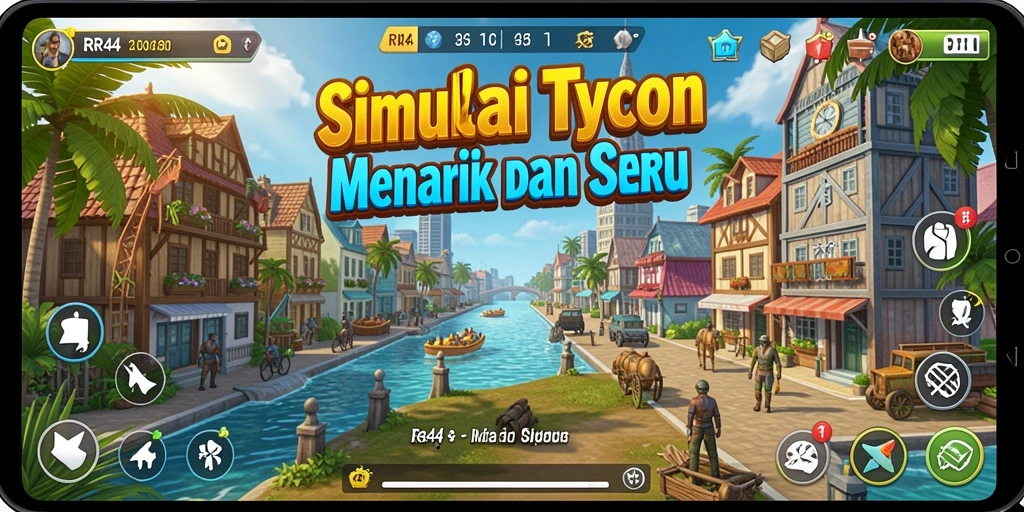 Tampilan gameplay Tycoon yang seru dan menantang di RR44.