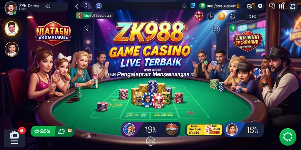 Gameplay ZK988 dengan dealer live yang interaktif dan menarik.